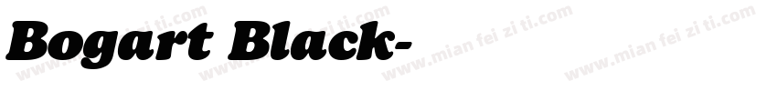 Bogart Black字体转换